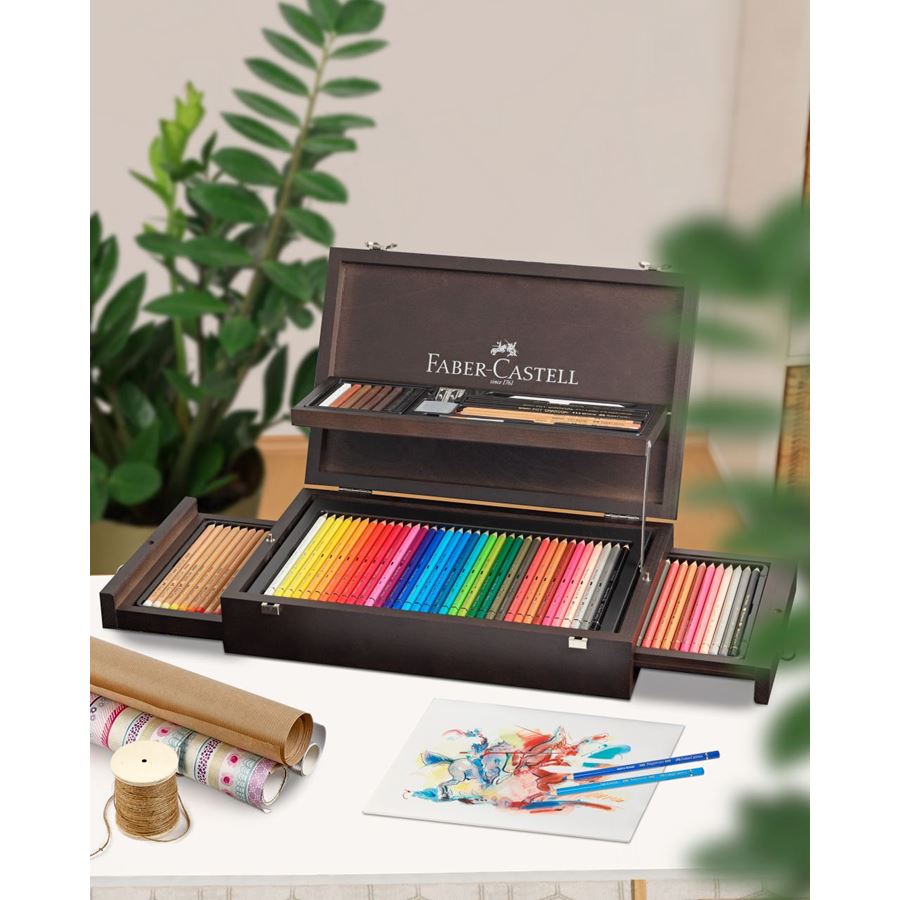 Faber-Castell - Art & Graphic Collection, wooden case, 125 pieces