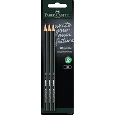 Faber-Castell - 3 black graphite pencil HB, blistercard