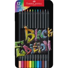 Faber-Castell - Colour Pencils Black Edition tin 12x