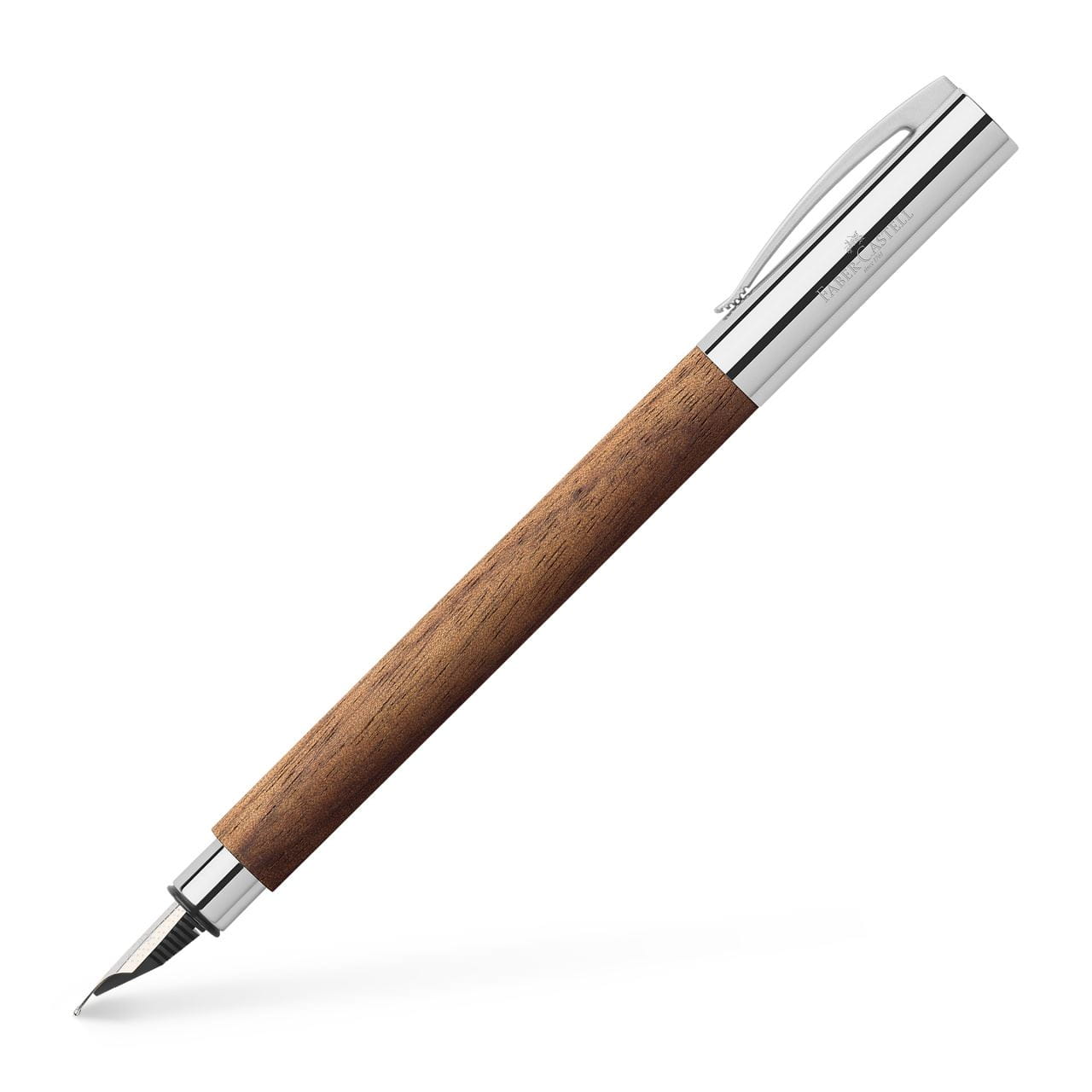 Faber-Castell - Ambition walnut wood fountain pen, EF, brown