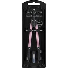 Faber-Castell - Quick set compass, 3.5 mm peg rose shadows