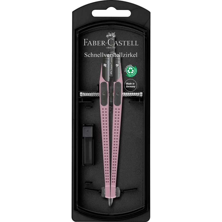 Faber-Castell - Quick-set compass Grip rose shadows