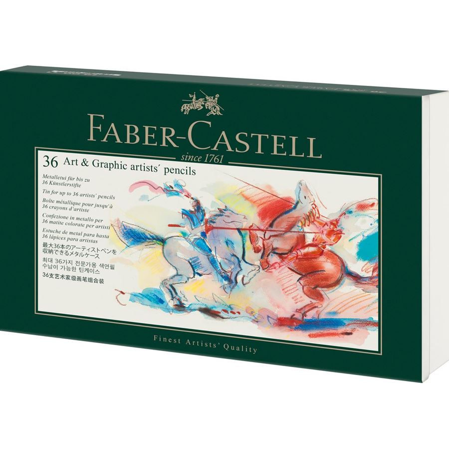 Faber-Castell - Art & Graphic tin of 36 including inlays, empty