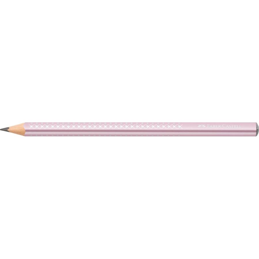 Faber-Castell - Graphite pencil Jumbo Sparkle, rose metallic