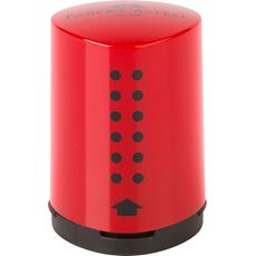 Faber-Castell - Grip Mini sharpening box, red/blue, sorted