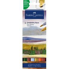 Faber-Castell - Goldfaber Aqua Dual Marker, wallet of 6, Tuscany