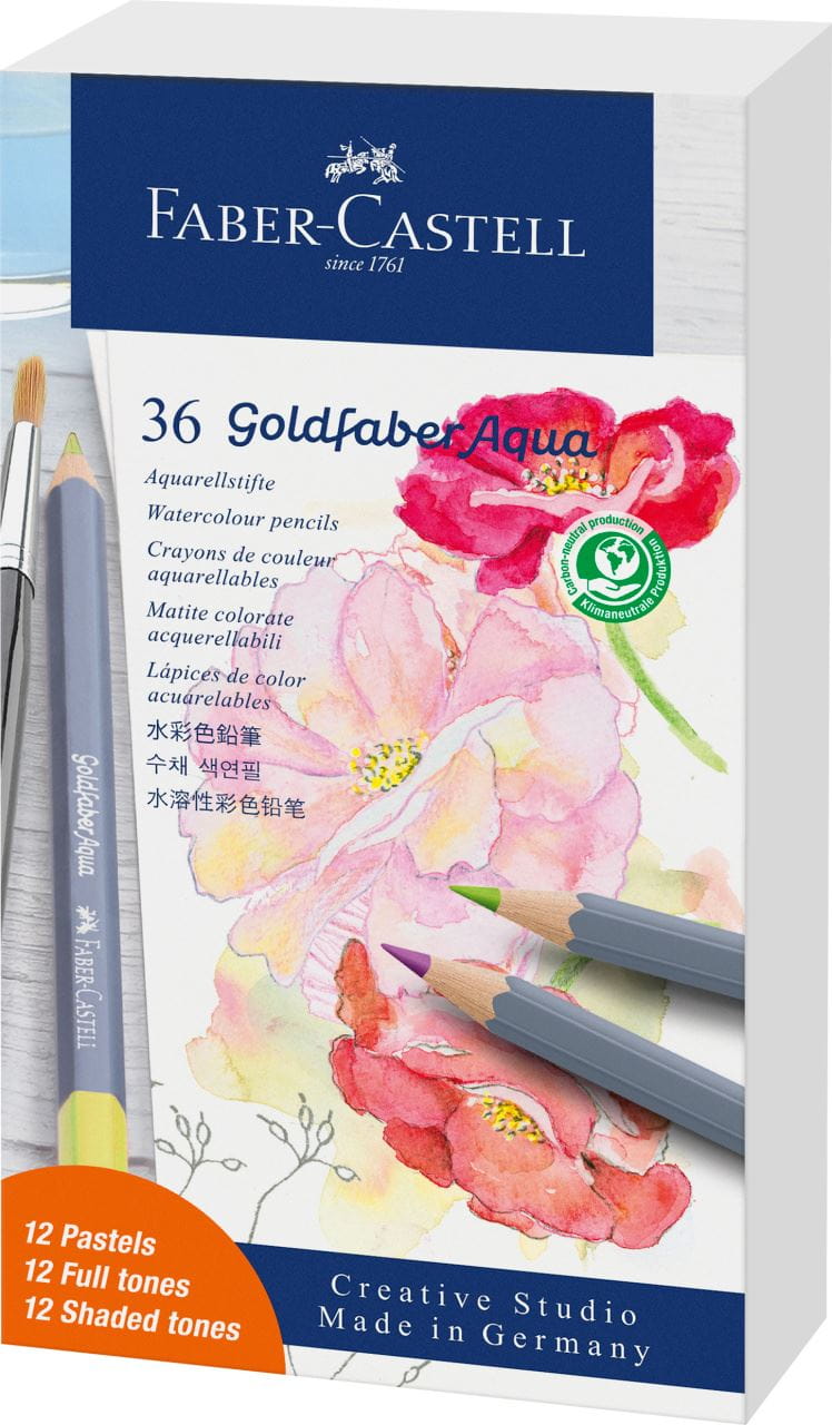 Faber-Castell - Goldfaber Aqua watercolour pencil, gift set, 36 pieces