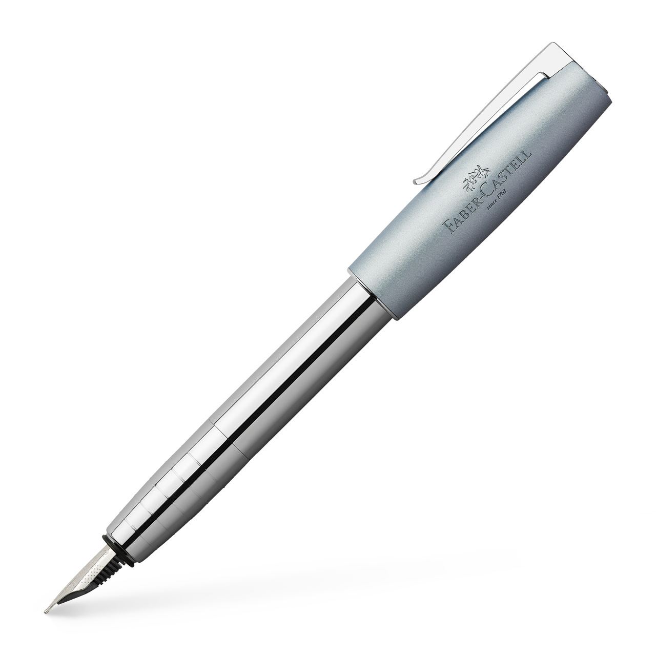 Faber-Castell - Loom Metallic fountain pen, EF, light blue
