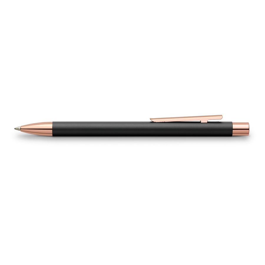 Faber-Castell - Neo Slim metal ballpoint pen, B, black matt rosegolden