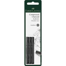 Faber-Castell - Pitt compressed charcoal stick, set of 3 medium