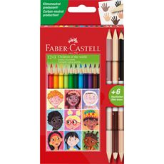 Faber-Castell - Colour pencil triangular 12+3 with skintones