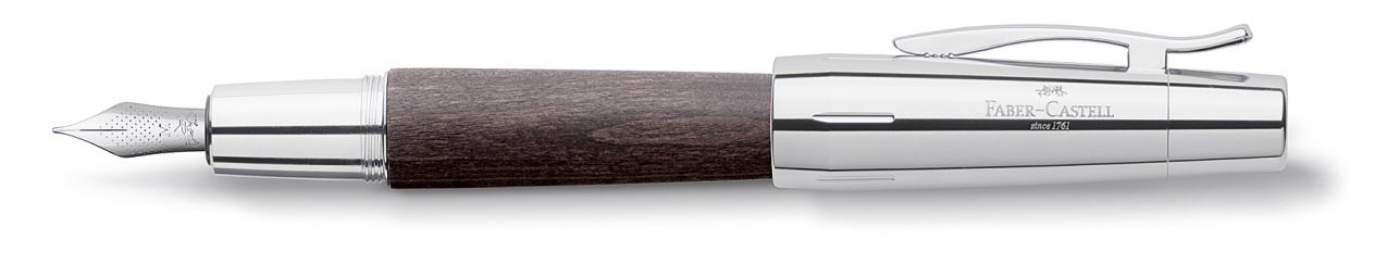 Faber-Castell - e-motion wood fountain pen, B, black